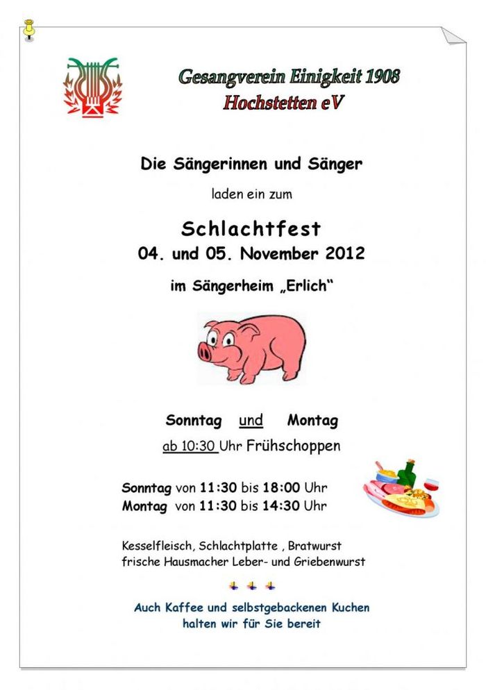 Plakat Schlachtfest 2012